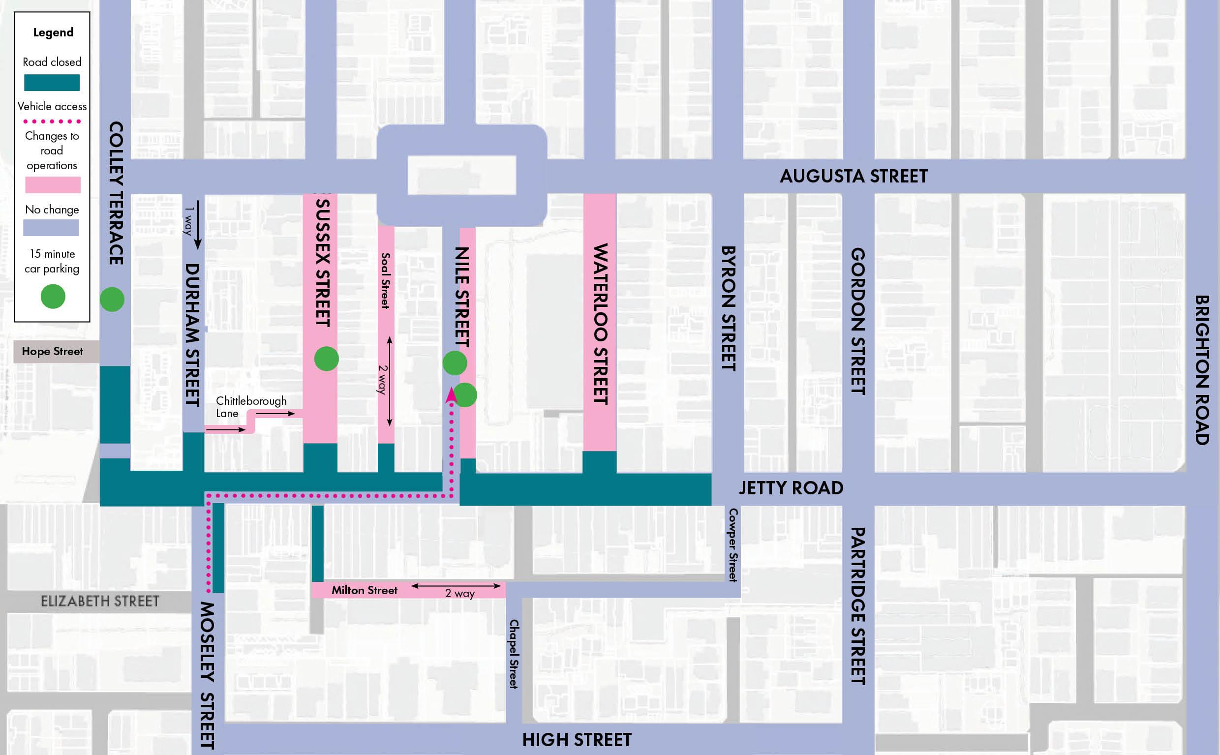 Road closure map