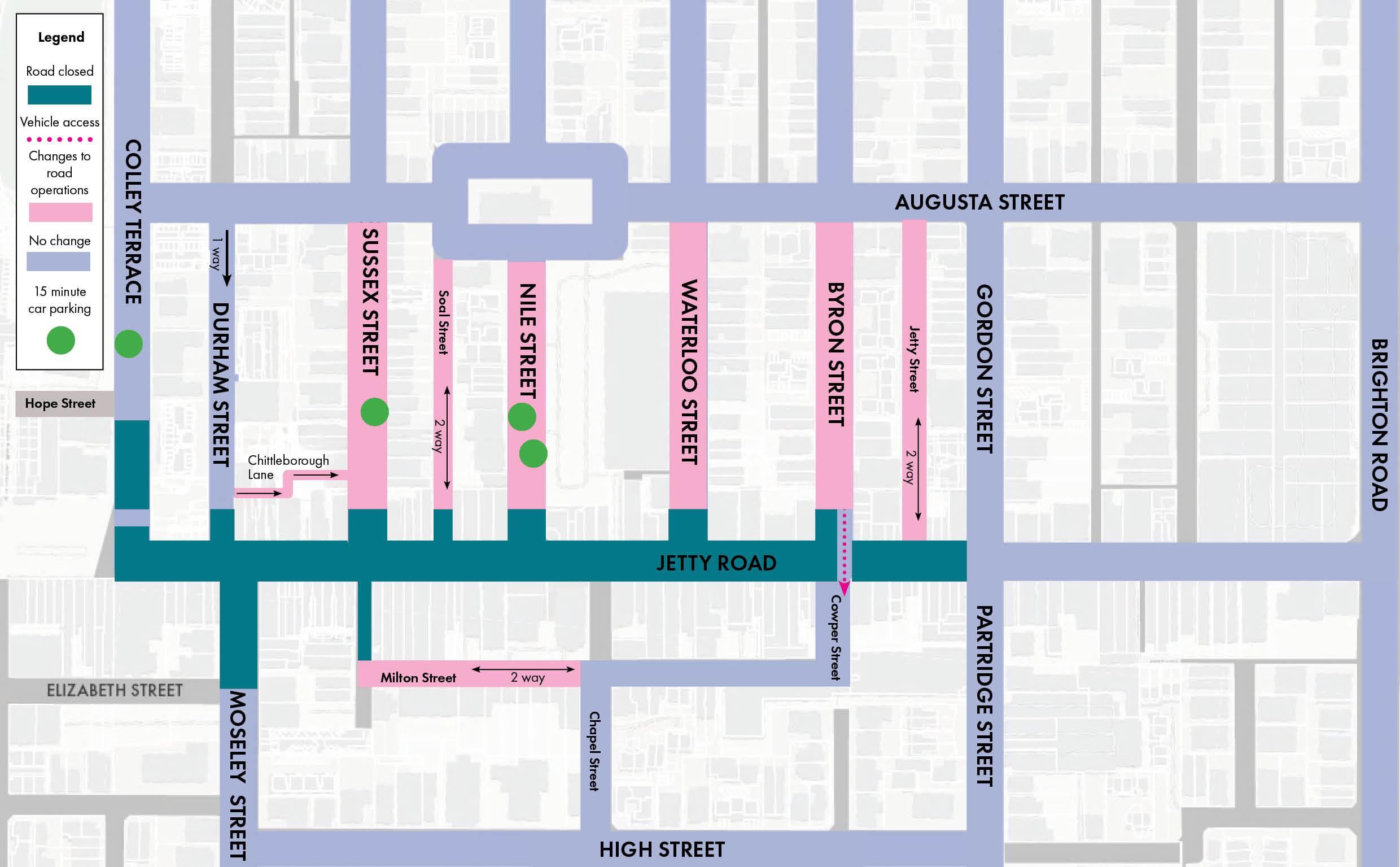 Road closure map