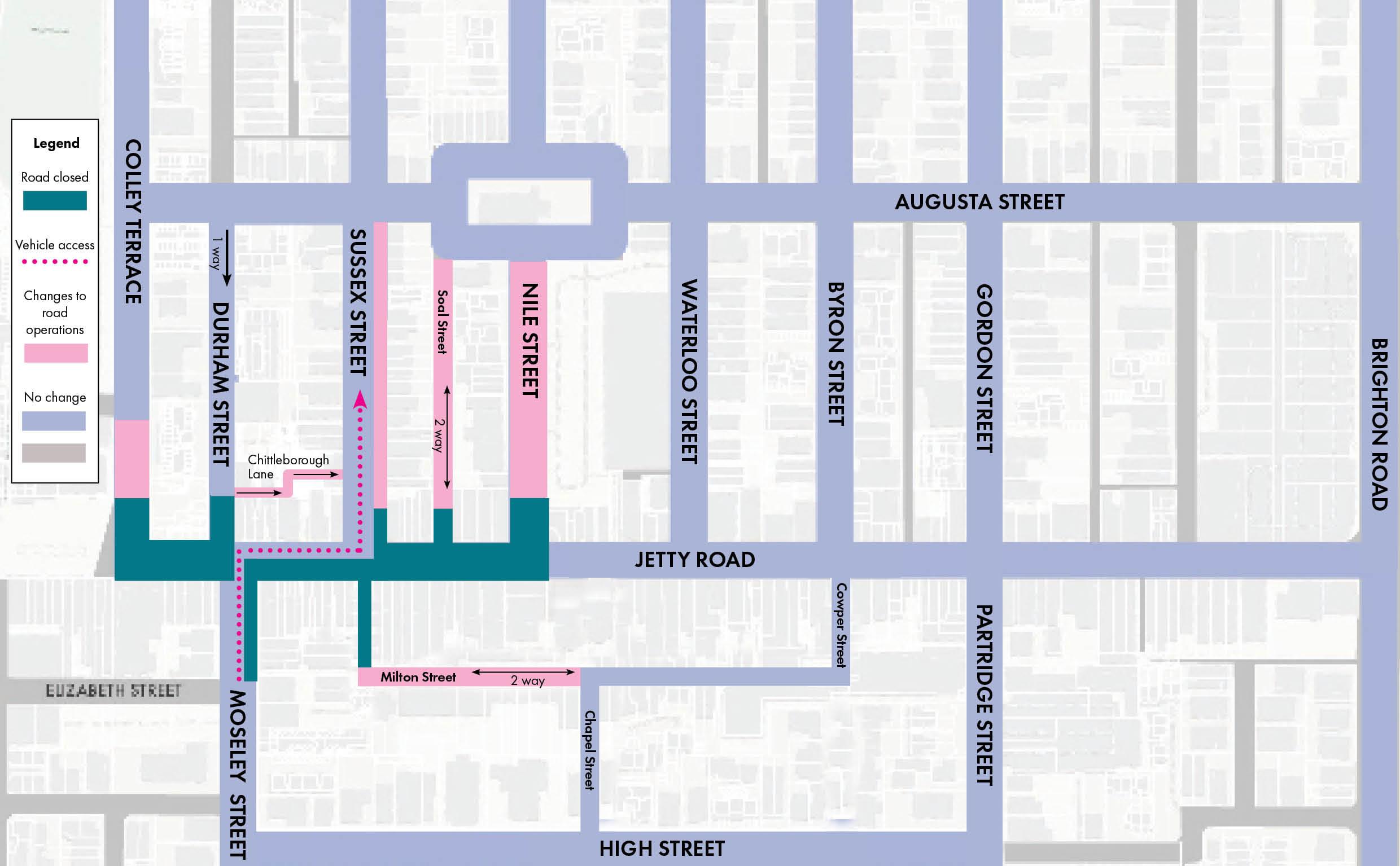 Road closure map