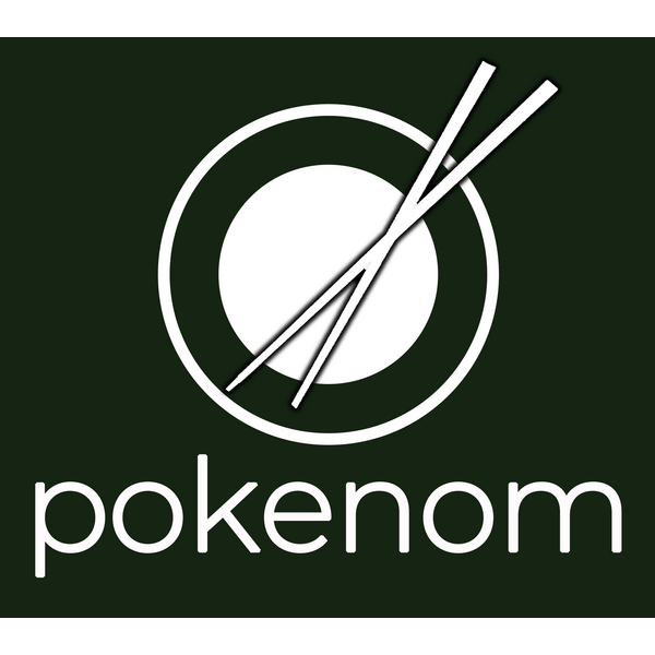 Pokenom logo white green
