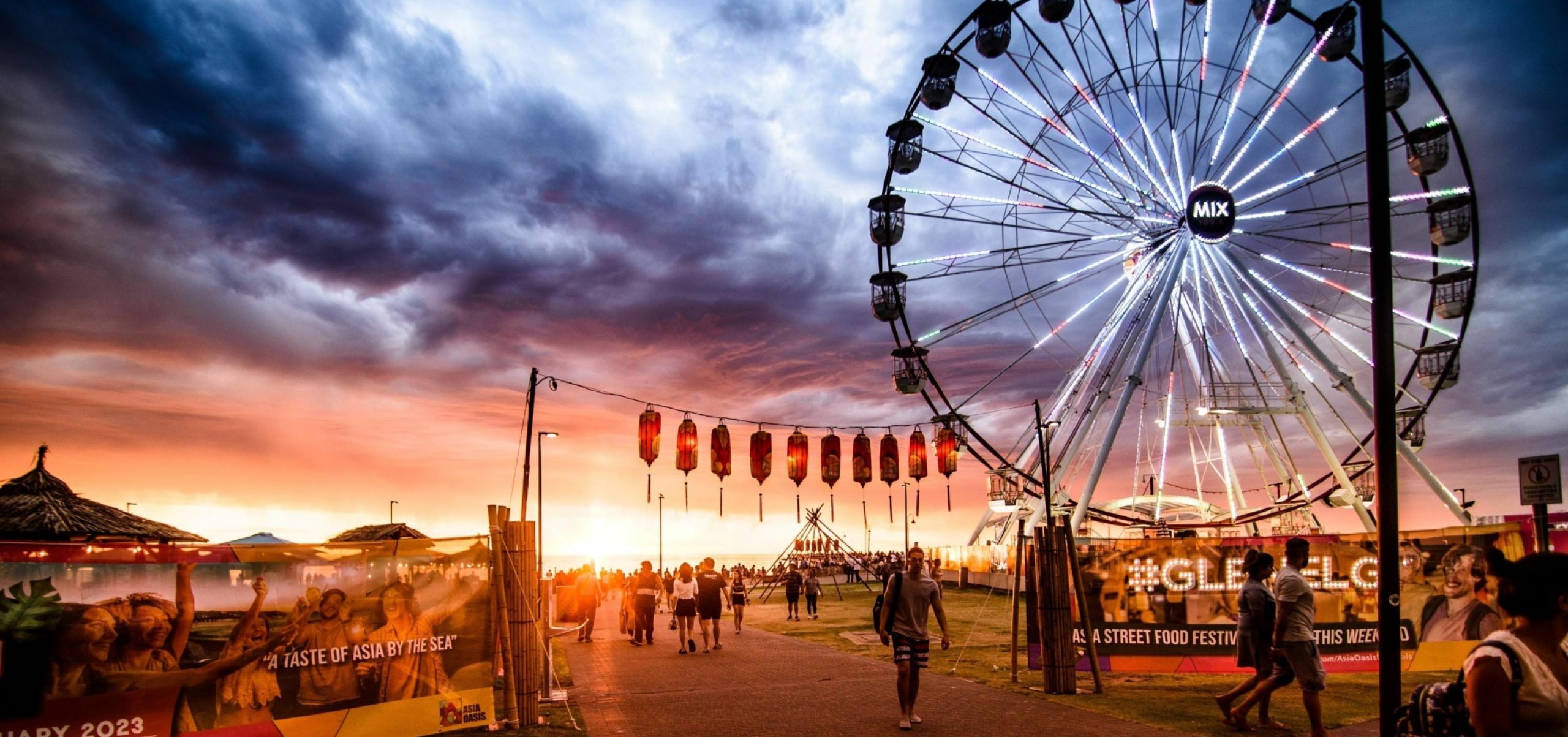 Asia Street Food by the Sea entrance including Giant wheel