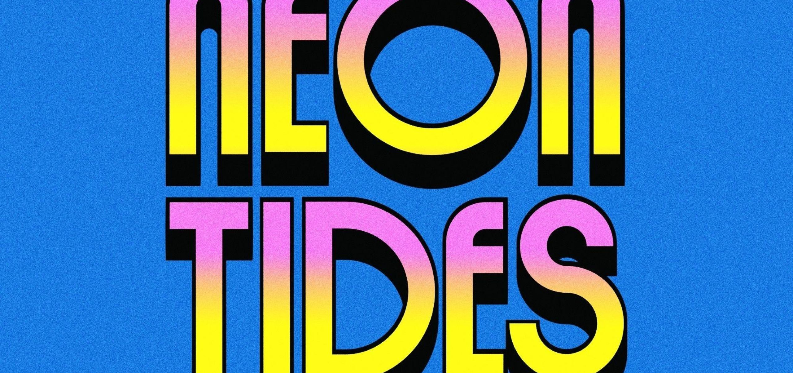 Neon Tides with blue background