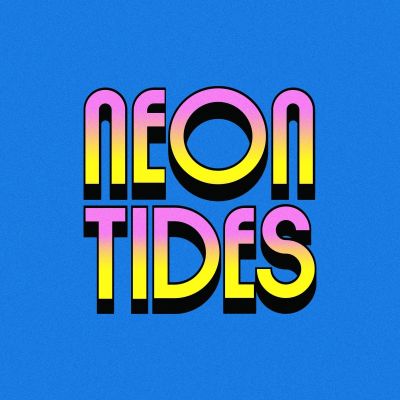 Neon Tides with blue background
