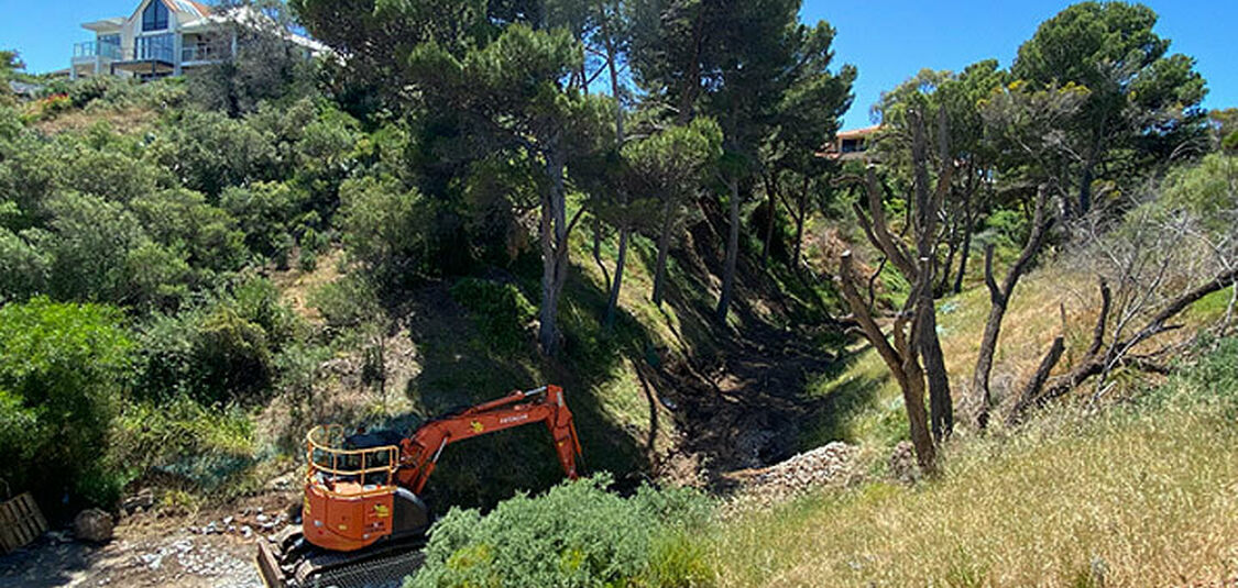 Stormwater works to help protect Pine Gully