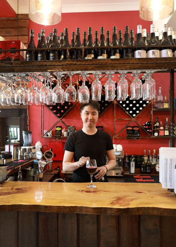 Inside the greenhouse