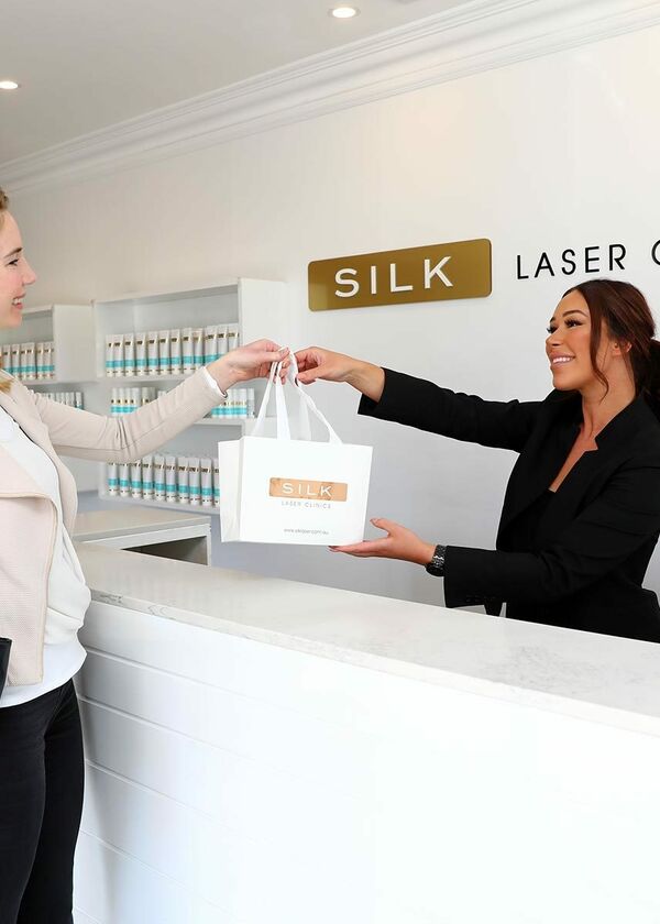 lady buying cosmetics