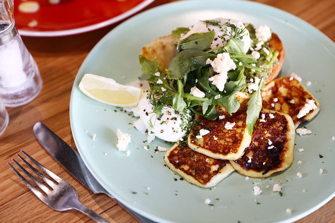 Halloumi and avocado