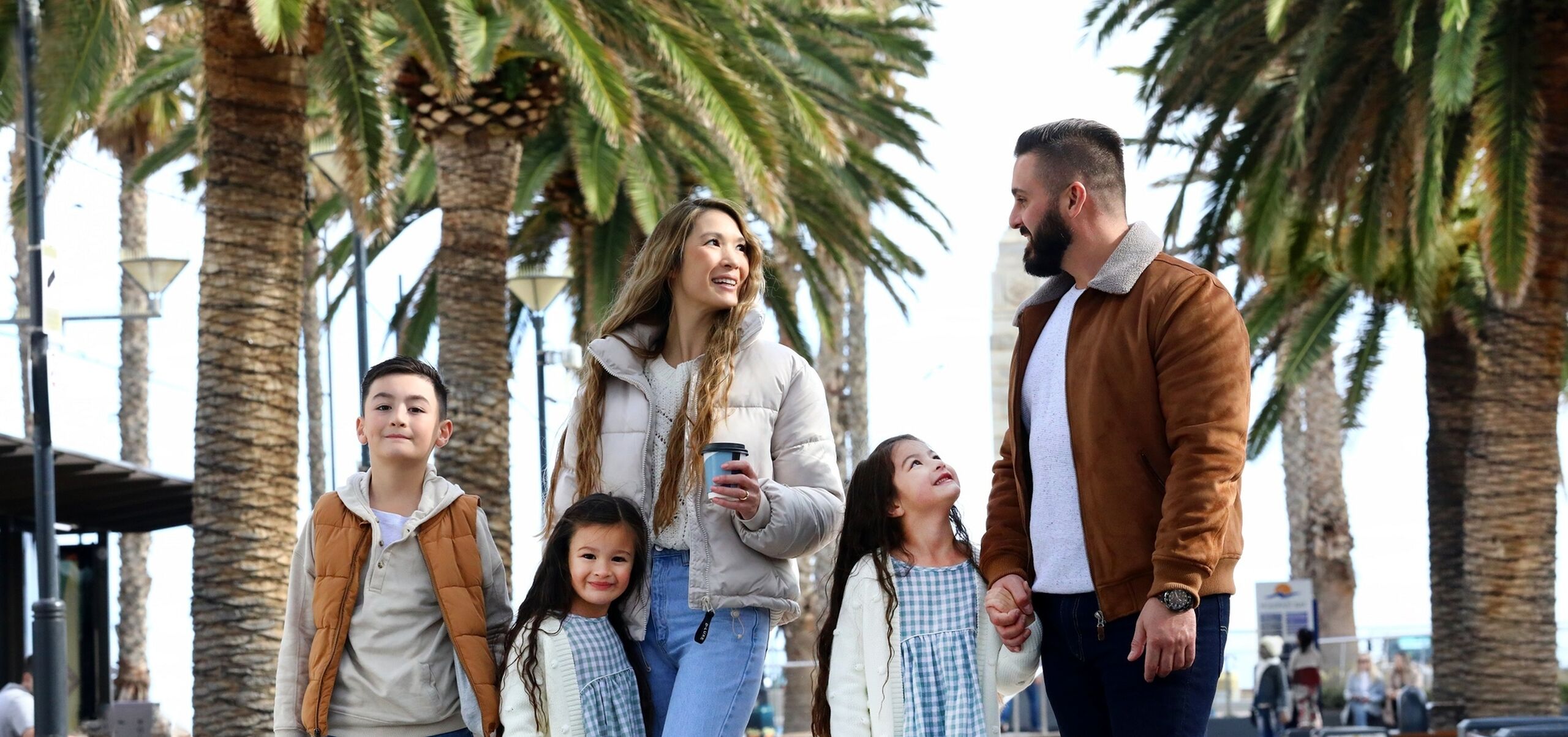 Family in Moseley square