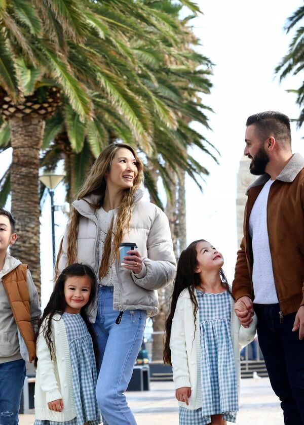 Family in Moseley square