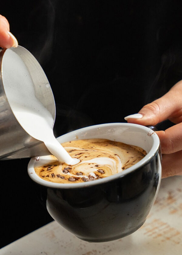 Coffee being prepared