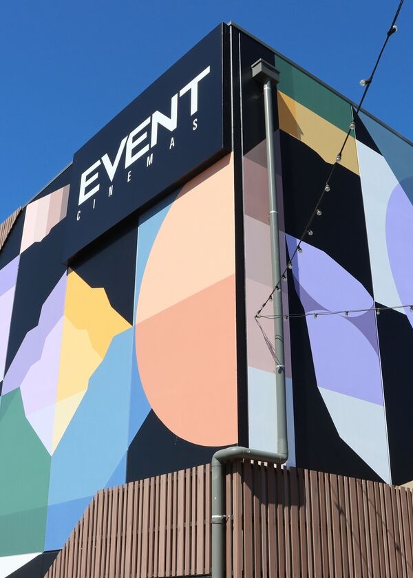 Mural at Event Cinemas on Cowper Street
