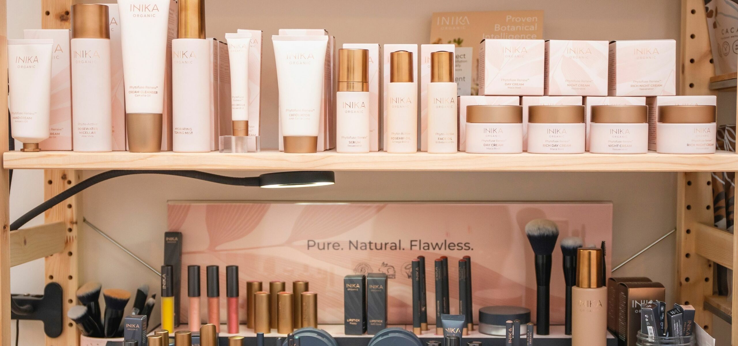 Shelf filled with Healthful Wellness products