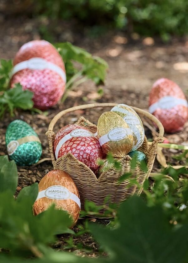 Haighs cocolate eggs wrapped in foil