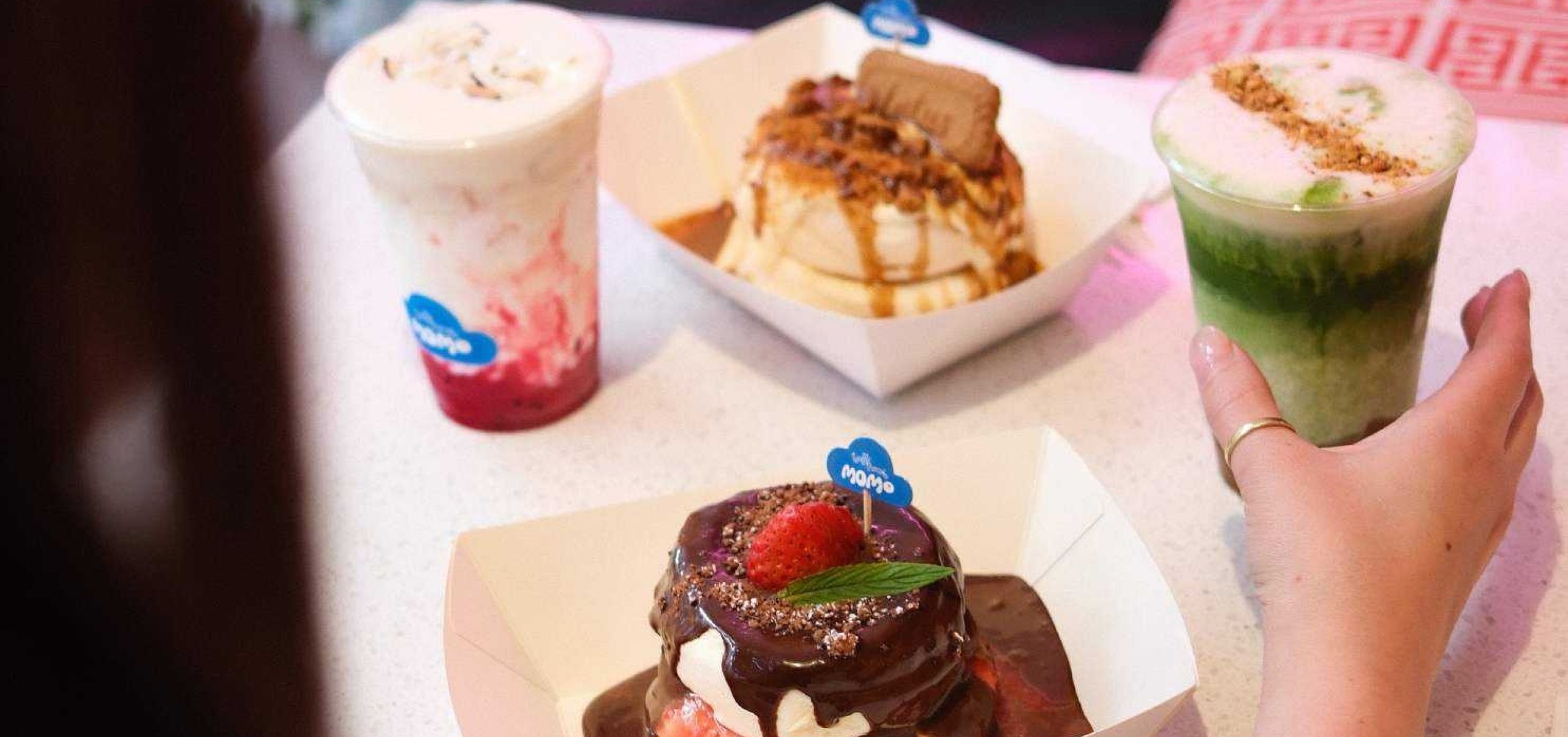 souffle pancakes with milk based drinks