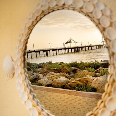 Mirror image of Brighton Jetty