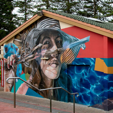 mural on cummunity centre